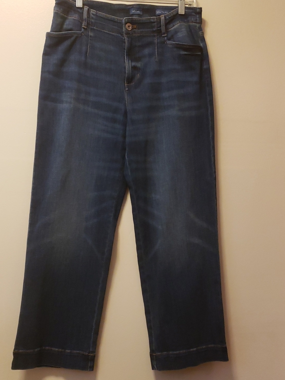 JJill Curvy High-Rise Wide Leg Women's Jeans in Dark Wash